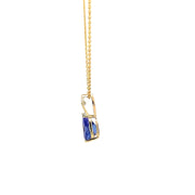 Yellow Gold Tanzanite Dangle Necklace