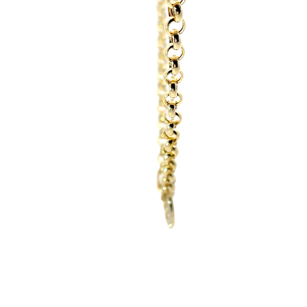 Yellow Gold Diamond Circle Pendant Necklace