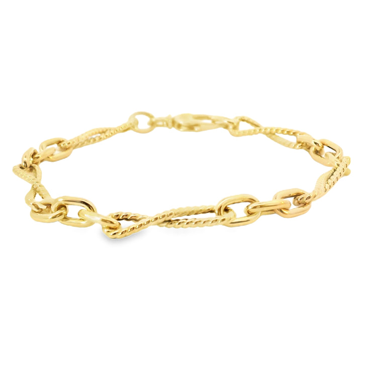 Twisted Infinity Figaro Link Bracelet