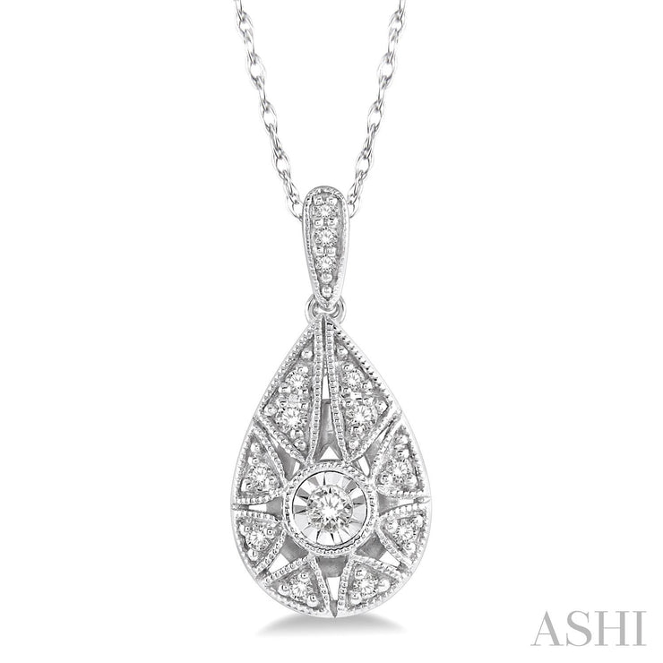 Diamond Cluster Pendant Necklace