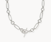 Kendra Scott Sylvia White Tone Open Link Stackable Necklace