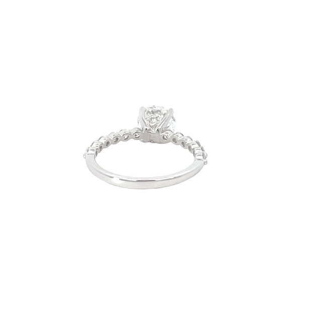 White Gold Lab Grown Bubble Band Engagement Ring