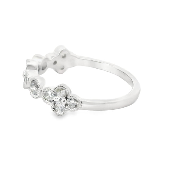 Diamond Clover Vintage Inspired Ring