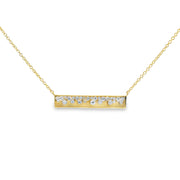 Scatter Diamond Bar Pendant