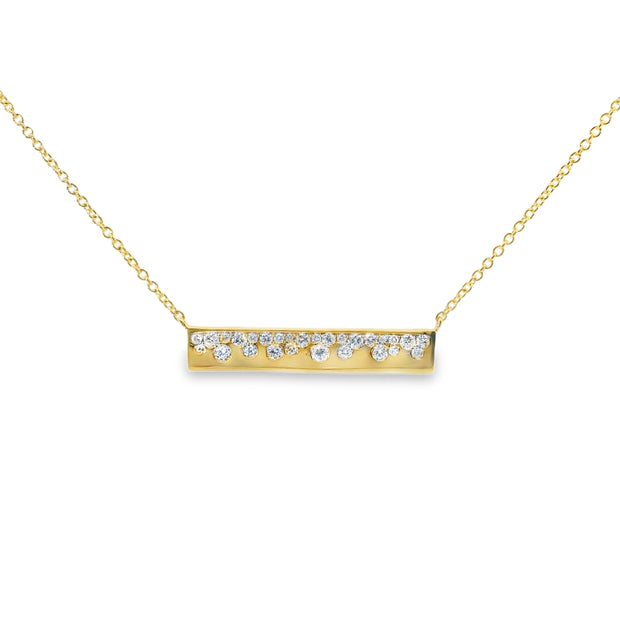 Scatter Diamond Bar Pendant