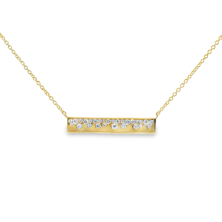 Scatter Diamond Bar Pendant