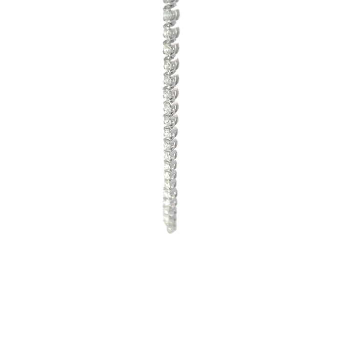 White Gold Graduating Diamond Tennis Necklace