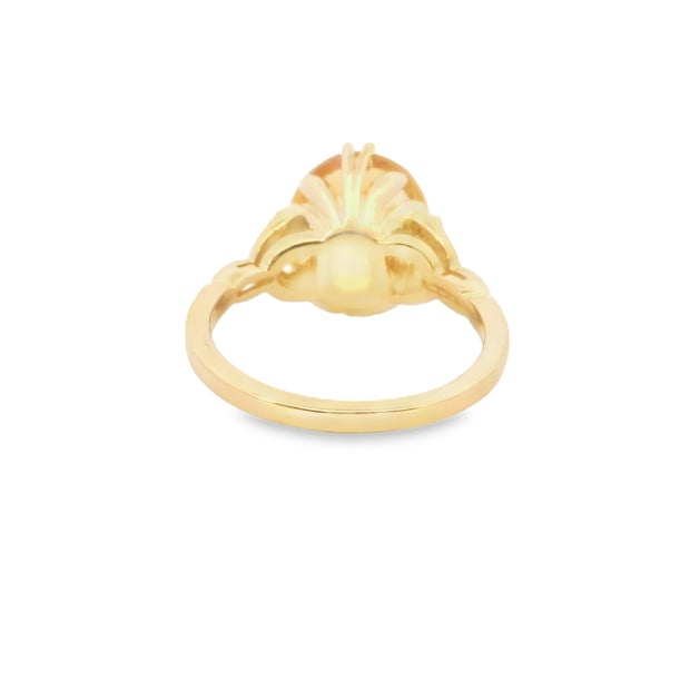 Citrine and Diamond Accent Ring
