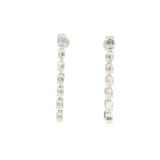 Diamond Line Drop Earrings
