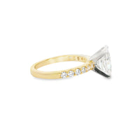 2 CT Radiant Lab Grown Engagement Ring