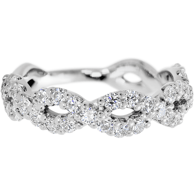 14K White Gold band with 36 Round Lab Grown Diamond having TCW-1.08