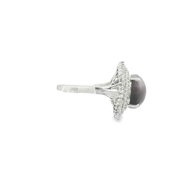 Platinum Star Ruby and Diamond Ballerina Ring