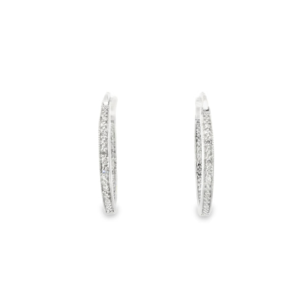 Diamond Inside Out Hoops