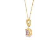 Amethyst and Diamond Pendant