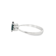 Sapphire and Diamond Three Stone Ring
