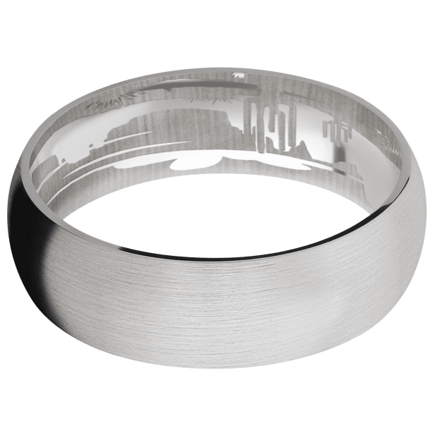 14K White Gold + Satin Finish