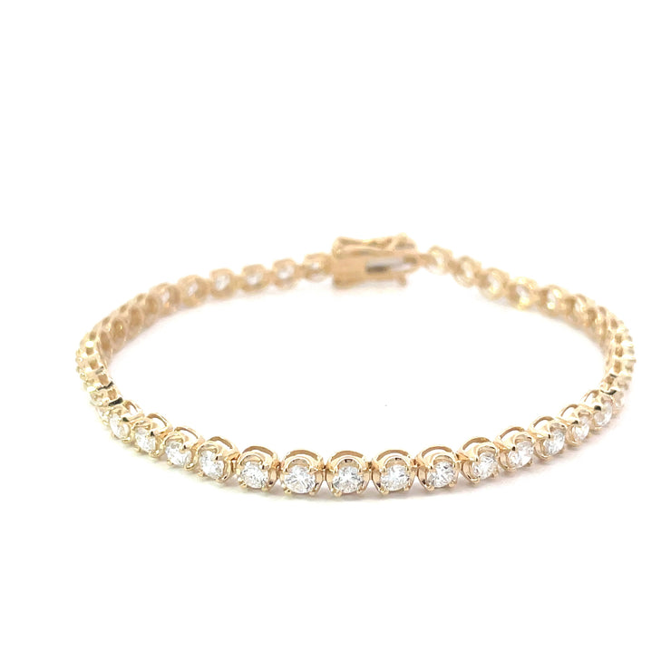 Yellow Gold Lab Grown Diamond Tennis Bracelet