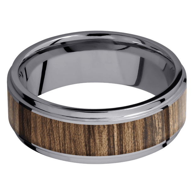 Tantalum with Polish , Polish Finish and Walnut Inlay
