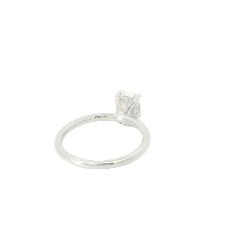 14 Karat White Gold Lab Grown Engagement Ring