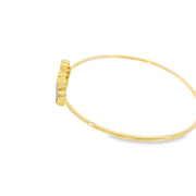 Malachite and Diamond Double Clover Bracelet