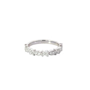 White Gold Shaped Diamond Band