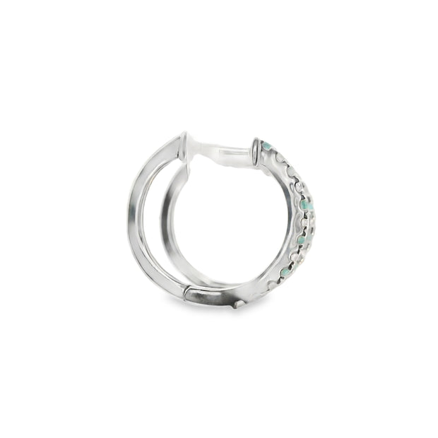 Emerald and Diamond Huggies
