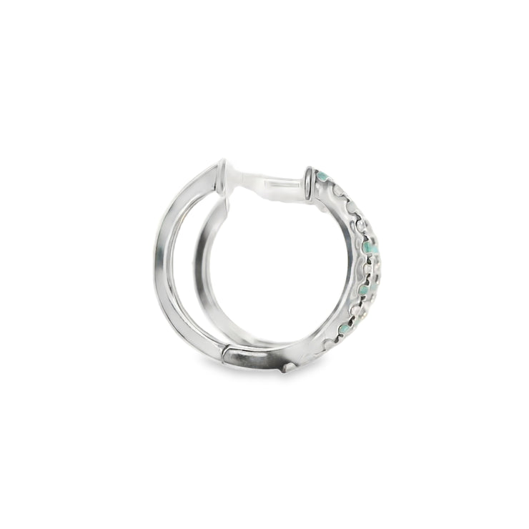 Emerald and Diamond Huggies