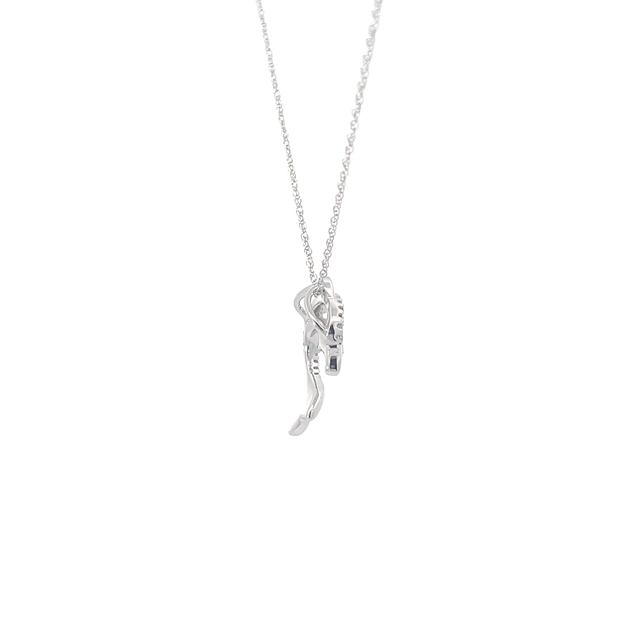 White Gold Diamond Dolphin Necklace
