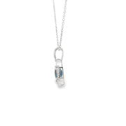 Blue Topaz and Sapphire Pendant