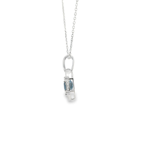 Blue Topaz and Sapphire Pendant