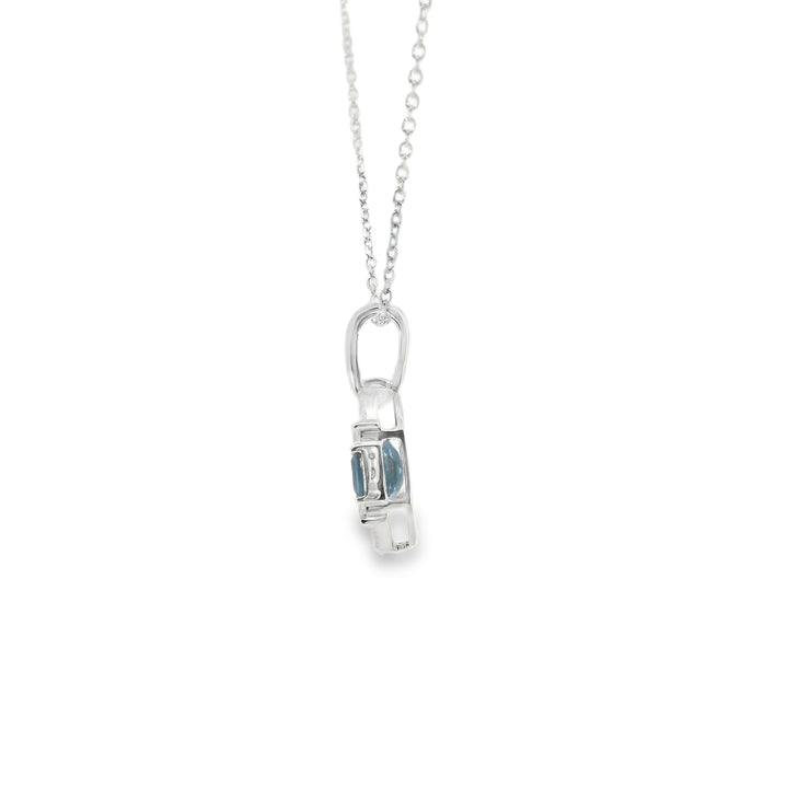 Blue Topaz and Sapphire Pendant