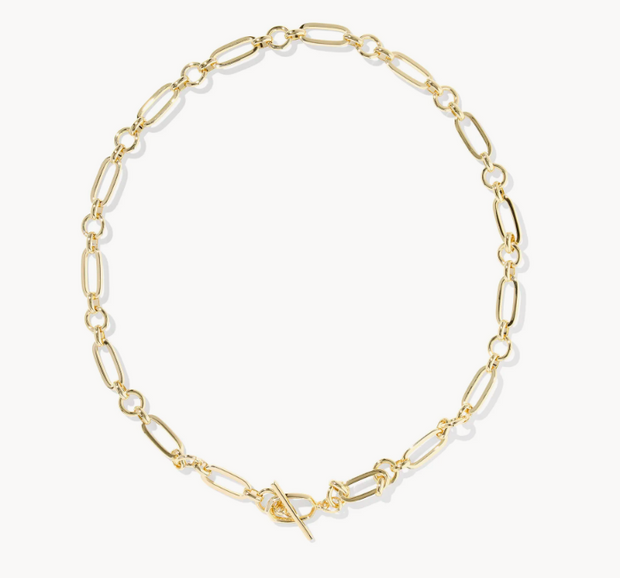 Kendra Scott Sylvia Gold Tone Open Link Stackable Necklace