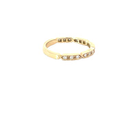 Yellow Gold Detailed Diamond Band