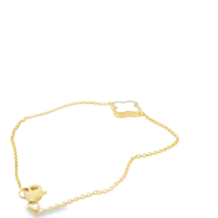 Mother of Pearl Clover Bracelet