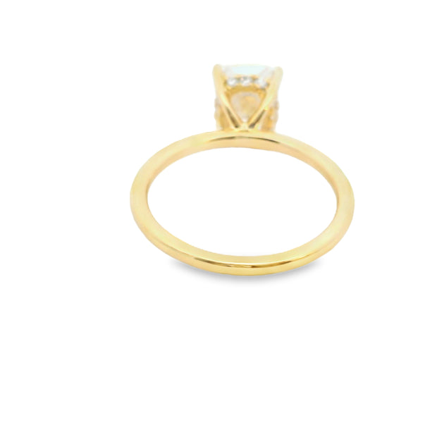 Lab Grown 2 Carat Elongated Cushion Engagement Ring