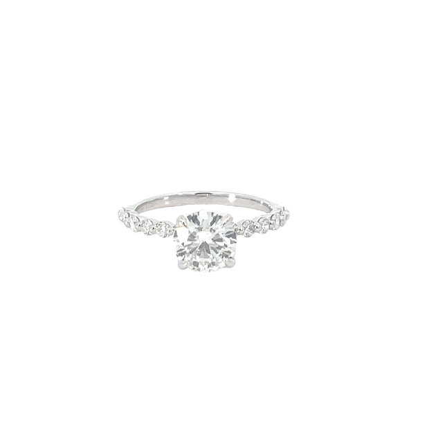 White Gold Lab Grown Bubble Band Engagement Ring