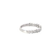 White Gold Shaped Diamond Band
