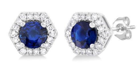 Sapphires and Diamonds Studs