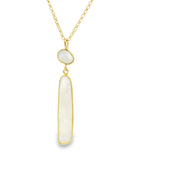 Vermeil Rainbow Moonstone Pendant