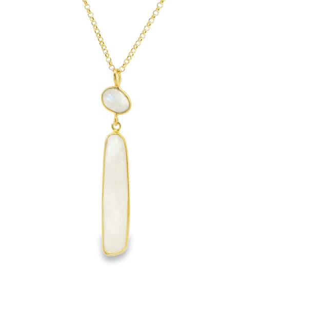 Vermeil Rainbow Moonstone Pendant