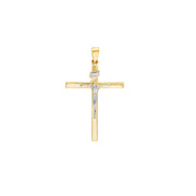 Two Tone Large Crucifix Pendant