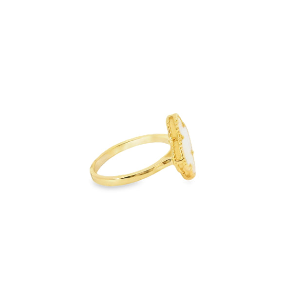 Mother Of Pearl Clover Ring