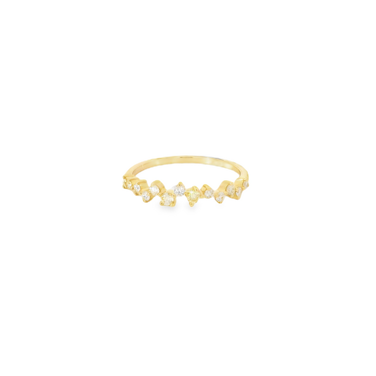 Yellow Gold Diamond Confetti Band