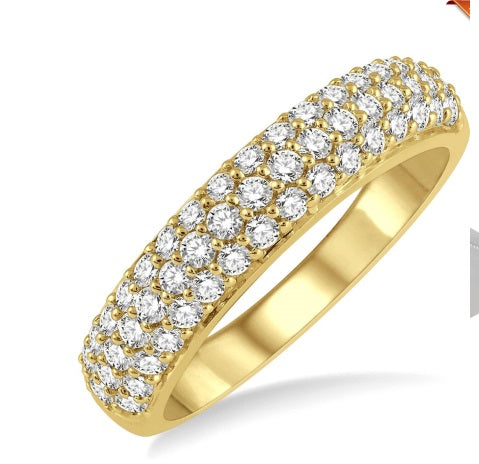 14 Karat Yellow Gold Prong Set Band