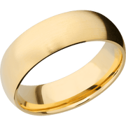 14K Yellow Gold + Satin Finish