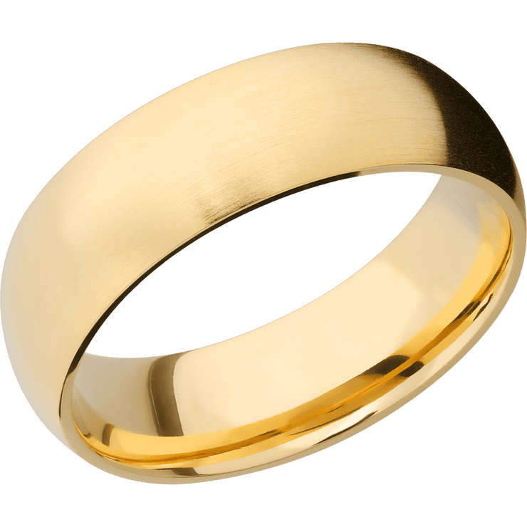 14K Yellow Gold + Satin Finish