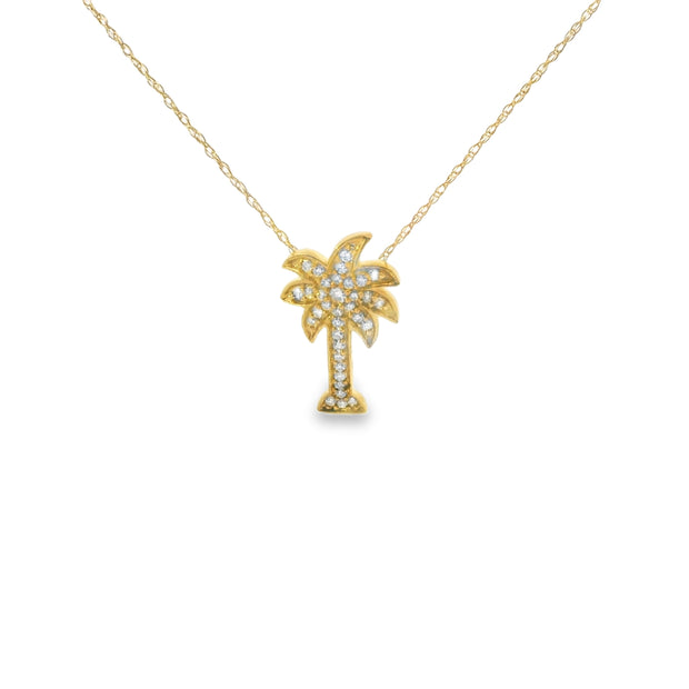 Diamond Palm Tree Pendant