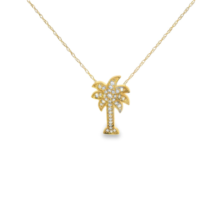 Diamond Palm Tree Pendant
