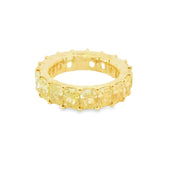 Radiant Yellow Diamond Eternity Ring