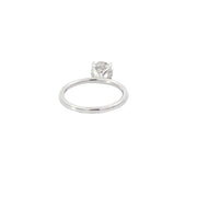 14 Karat White Gold Round Lab Grown Engagement Ring